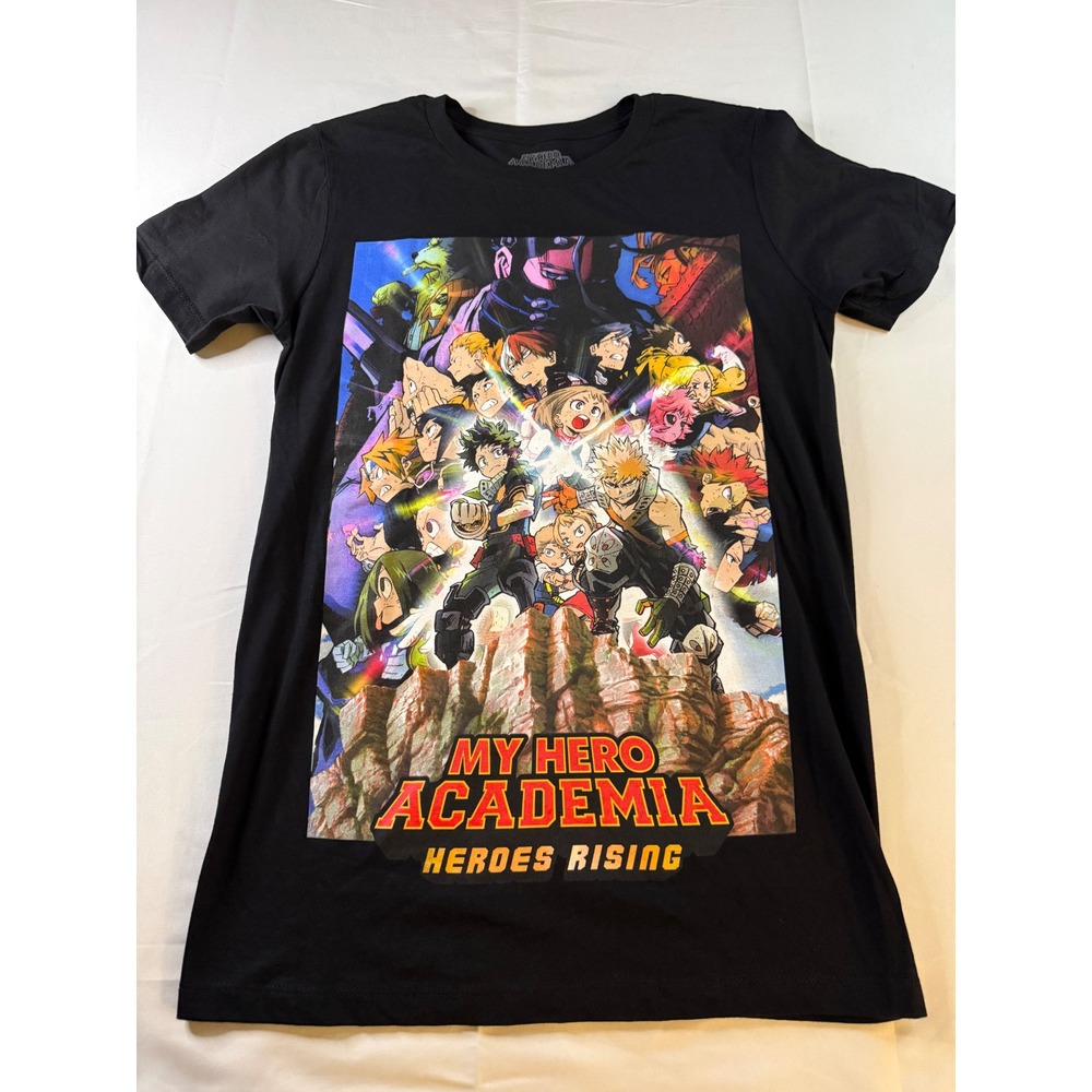My Hero Academia Heroes Rising Movie Graphic Tee Black Small Funimation Anime - Picture 2 of 6
